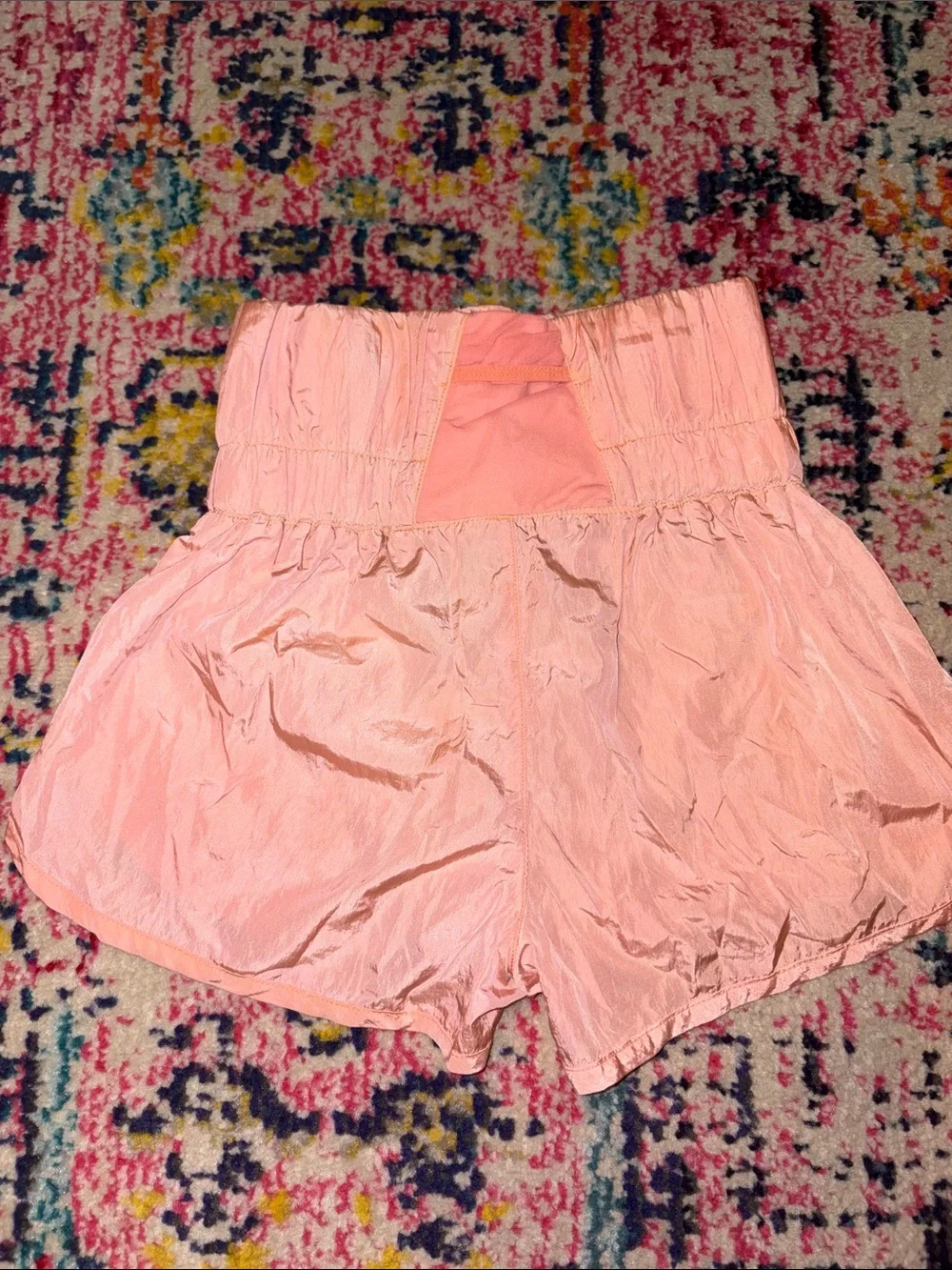 Free People Blush Pink High-Waist Ruffle Shorts